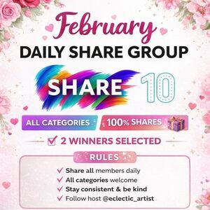 February Daily Share Group Invitation Bring a new friend and get 100 Shares
